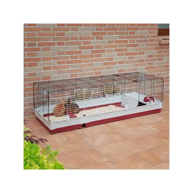 Rabbit Cage Krolik 160 Gray Red 162 x 60 x 50 cm