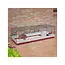 Spacious hutch for rabbits and guinea pigs - Plastic bottom tray - 162 x 60 x 50 cm - Red
