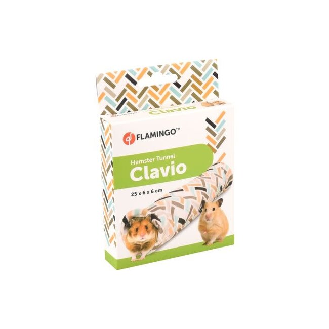Clavio play tunnel - Play tunnel for rodents - 25 cm x 6 cm x 6 cm - Multi-Color