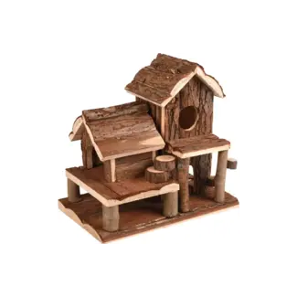 Flamingo Huisje Swinsy Hout 25 x 16 x 24,5cm