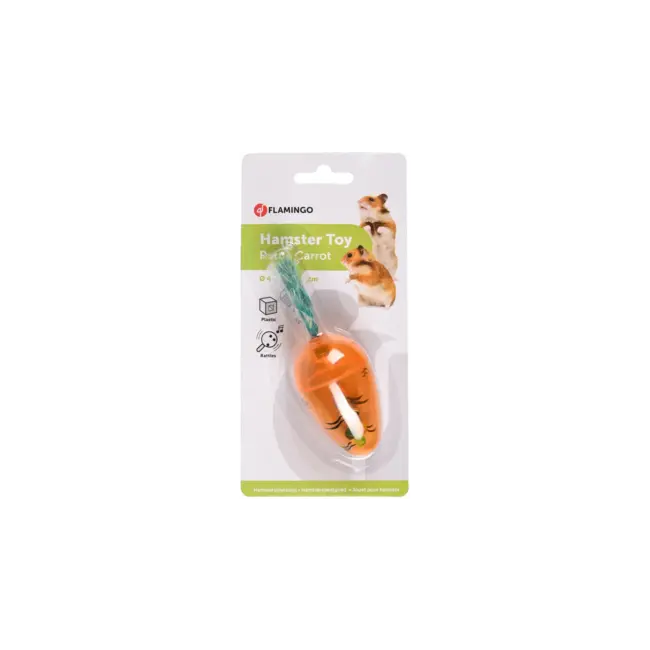 Carrot rattle with bell - 4 cm