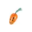 Carrot rattle with bell - 4 cm