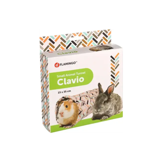 Clavio Tunnel - Play tunnel for rabbits and guinea pigs - 35 x 15 x 15 cm - Multi-Color