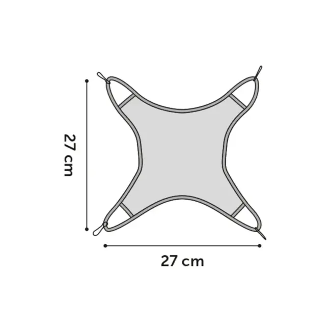Clavio hangmat - Hangmat voor knaagdieren - 27 x 27 x 2 cm - Multi-Color