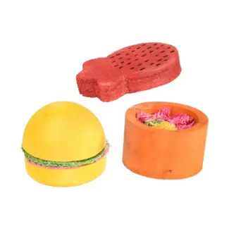 Flamingo Toy Bernie Strawberry Hamburger Jar Multicolored