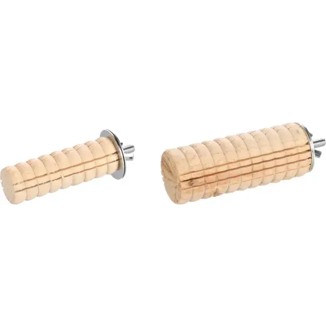 Flamingo Knabbelhout Majs - Houten tandenknabbelaar voor knaagdieren - 7,5 × 2,5 cm, beige