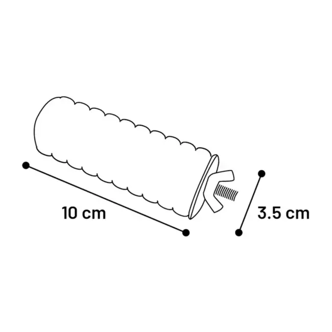 Flamingo Knabbelhout Majs - Houten tandenknabbelaar voor knaagdieren - 10 × 3,5 cm