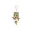 Flamingo Speelgoed Hanger Mareb - Knabbelbare hanger van gras, loofah, maïsbladeren en hout voor knaagdieren - 14 cm