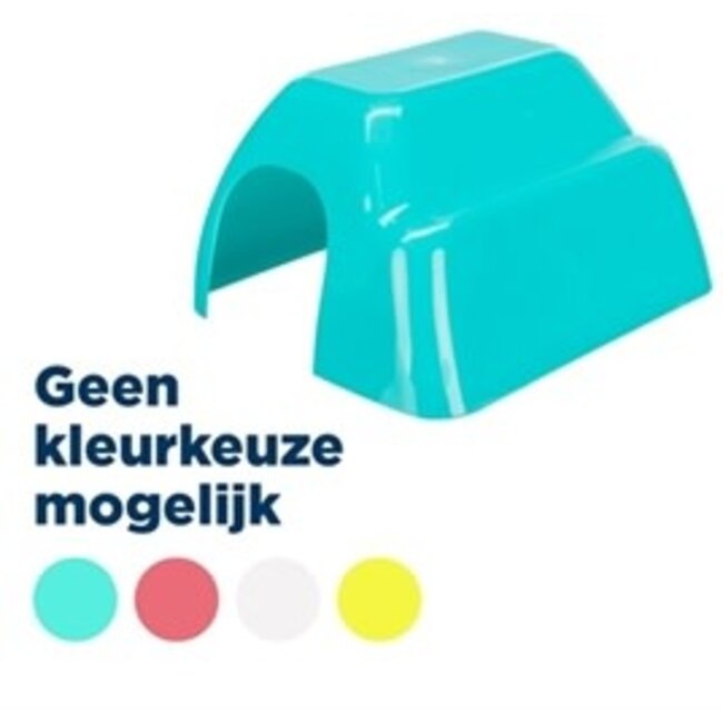 Plastic house - Plastic house for guinea pigs and other rodents - 26 x 23 x 15 cm - Assorted