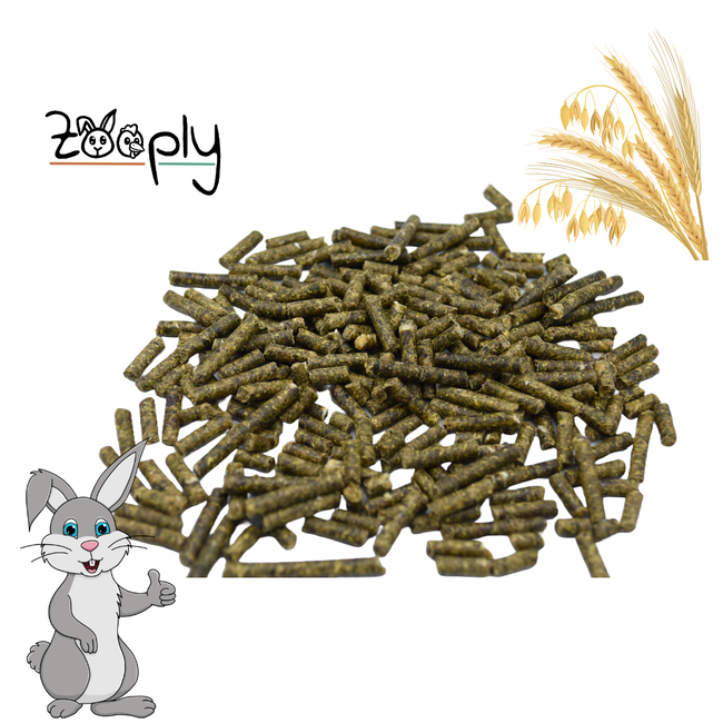 Zooply Rabbit food with spelt flavor - Highest quality rabbit food from Germany - Plastic bag - 3.5 kg