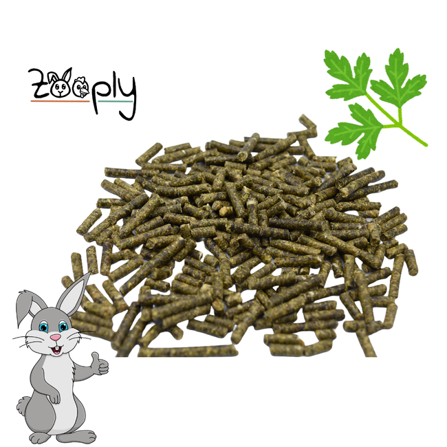 Zooply Rabbit Food with parsley flavor - Highest quality rabbit food from Germany - Bucket - 3.5 kg