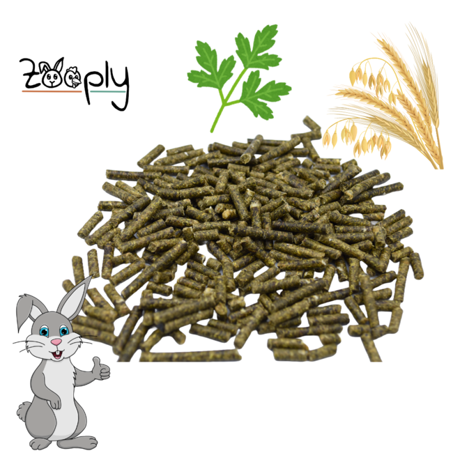 Zooply Rabbit Food with digestive support - Highest quality rabbit food from Germany - Plastic bag - 3.5 kg