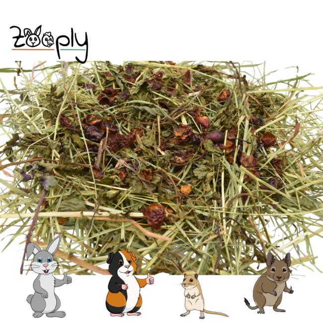 Zooply Kruidenhooi mix pakket - Verschillende soorten kruidenhooi in een box - 4 x 1 kg