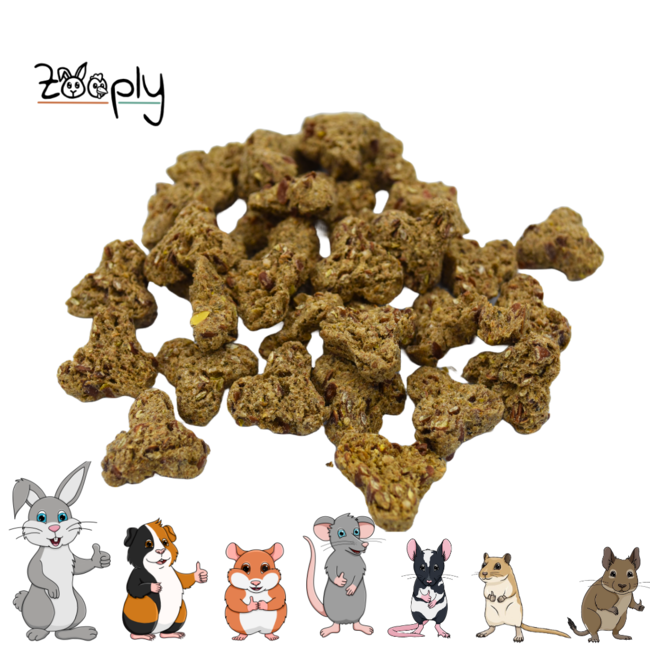 Zooply Flaxseed Crumbles - Dried Herbs for Rabbits and Rodents - Healthy Snack
