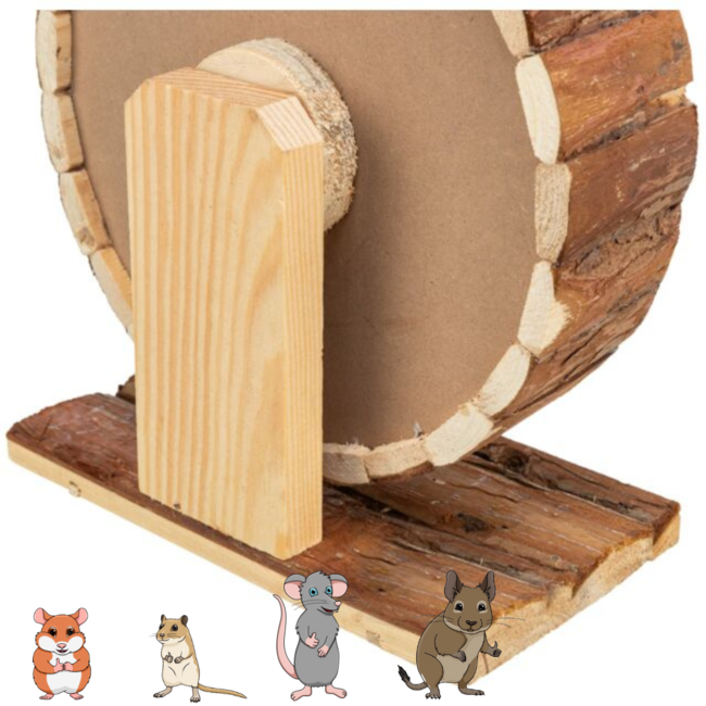 Bark Wooden Decorative Wheel, Length 29 cm