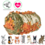 Hay bale with pumpkin and carrot - Snack for rabbits and guinea pigs - ø 10 × 18 cm - 200 grams