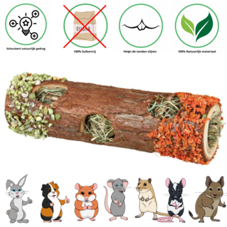 Trixie Tunnel with hay and vegetables ø 6.5 × 20 cm