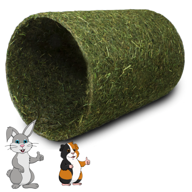 JR Farm Hooitunnel - Snack voor konijnen en cavia's - 750 gram - Eetbare tunnel van bergweidehooi