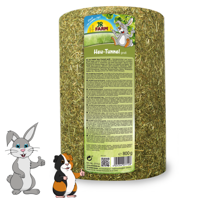 JR Farm Hooitunnel - Snack voor konijnen en cavia's - 750 gram - Eetbare tunnel van bergweidehooi
