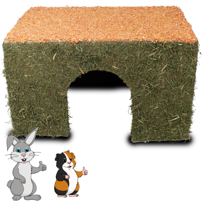 JR Farm Hay House with Carrot - Snack for Guinea Pigs - 350 grams