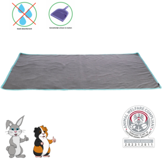 Trixie Fleecedeken - 140x100cm - Grijs/Turquoise