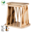 Freestanding hay rack with lid - Hay rack for rabbits and guinea pigs - 25 × 22 × 18 cm - Flamed wood