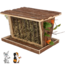 Standing Hay Feeder with Bottom and Lid 40 x 22 x 30 cm