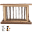 Freestanding hay rack with base and lid - Hay rack for rabbits and guinea pigs - 40 x 22 x 30 cm - Bark wood