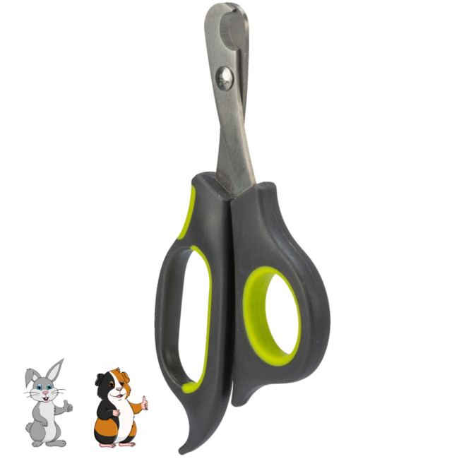 Nail scissors for rabbits and guinea pigs - 13 cm - Grey / Green