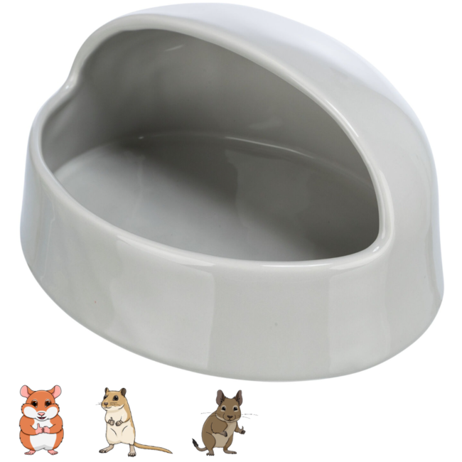 Ceramic Sand Bath 20 × 10 × 16 cm, Gray