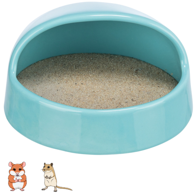 Ceramic Sand Bath 16 × 8 × 14 cm, Turquoise