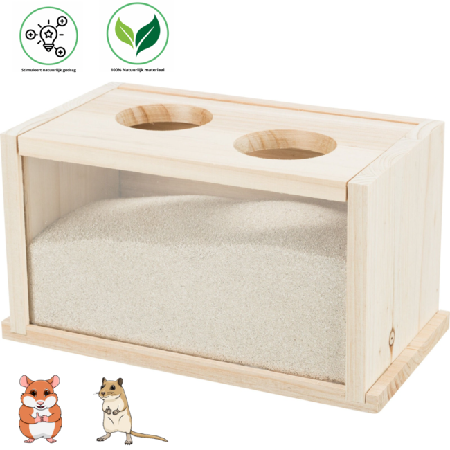 Sand Bath with Two Entrances 22 × 12 × 12 cm