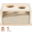 Sand bath with two entrances - Sand bath for hamsters and gerbils with plexiglass - 22 × 12 × 12 cm - Wood