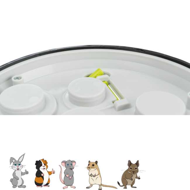Flip board - Enrichment game for rabbits and rodents - ø 23 cm - Grey