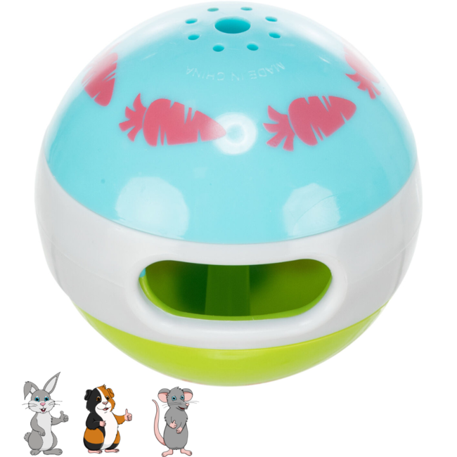 Snack ball for rabbits and rodents - Enrichment toy for animals - Plastic - ø 6 cm