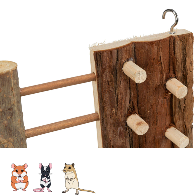 Climbing wall for rodents - 16 × 20 cm - Bark wood