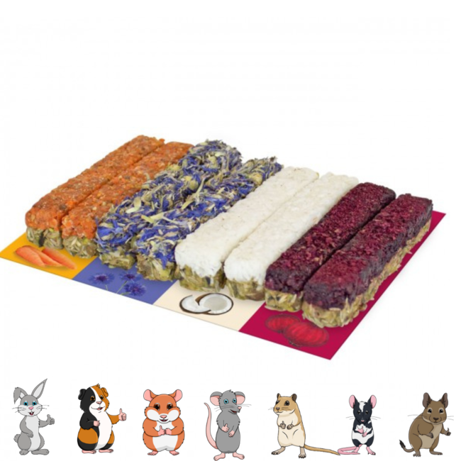 Grainless deluxe sticks - Snack for rabbits and rodents - Grain-free