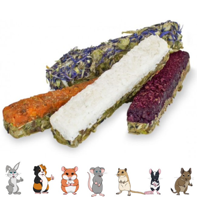 Grainless deluxe sticks - Snack for rabbits and rodents - Grain-free