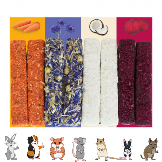 Grainless deluxe sticks - Snack for rabbits and rodents - Grain-free