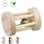 Play roll with bell - Toy for rabbits and rodents - ø 3.5 × 5 cm - Wood