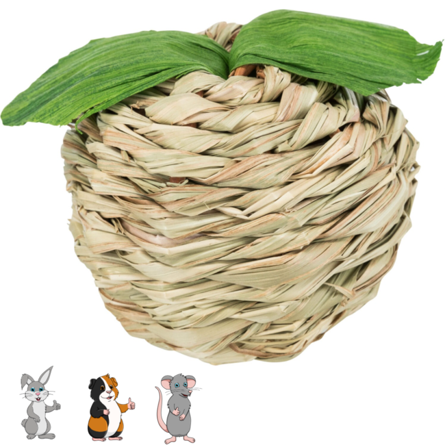 Grass Ball in Apple Shape - 100% Natural - ø 7 cm