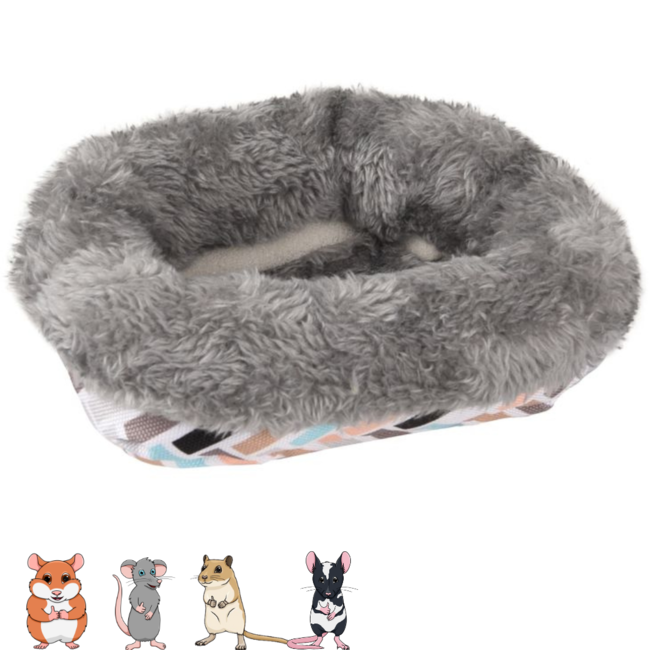 Clavio basket - Round basket for rodents - 15 x 13 x 5.5 cm - Multi-Color