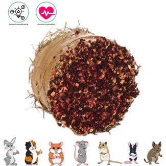 Flamingo Hay Roll with Apple and Red Beet 75 grams
