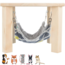 Canopy with hammock Sunny - Wooden hutch accessory for guinea pigs and other rodents - 28 x 24 × 28 × cm - Colorful / Grey