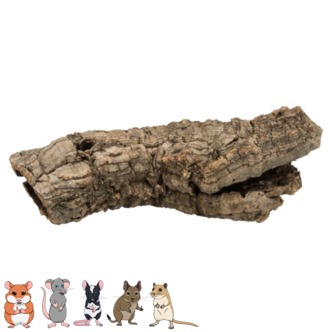 100% Natuurlijke kurktunnel - Tunnel voor knaagdieren - tot ø 14 x 40 cm