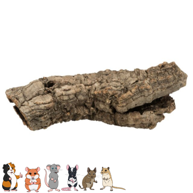 100% Natural cork tunnel - Tunnel for guinea pigs and other rodents - up to ø 19 x 55 cm