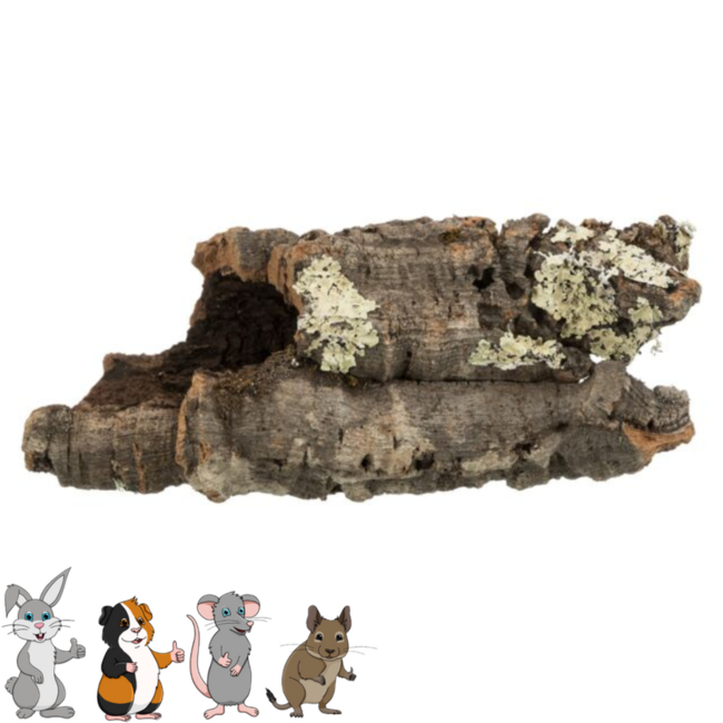 100% Natural cork tunnel - Tunnel for guinea pigs and other rodents - up to ø 30 x 75