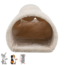 Soft Relax Tunnel - Plush Tunnel for Rabbits and Guinea Pigs - 27 × 21 × 80 cm - Cream