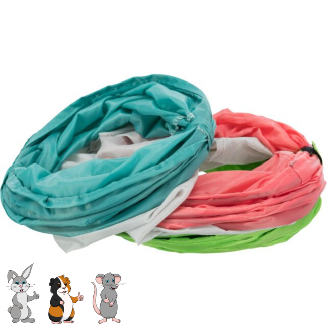 Play tunnel with three exits - Toy for rabbits and guinea pigs - 3 × ø 18 × 47 cm