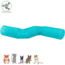 Extendable play tunnel - Plastic play tunnel for rodents - ø 10 cm x 19–75 cm - Turquoise